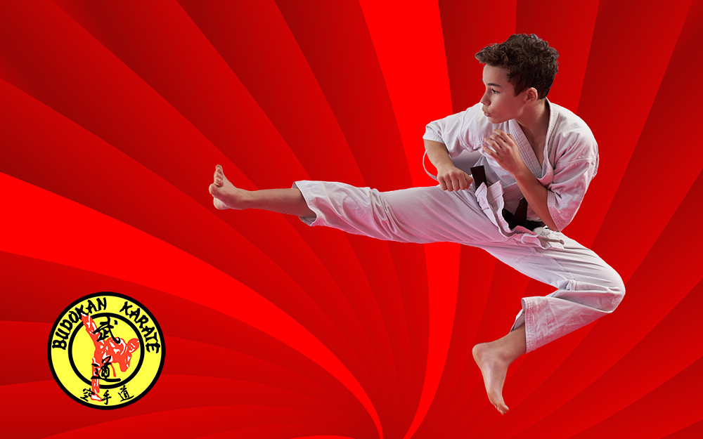karate kick red background karate kick red background